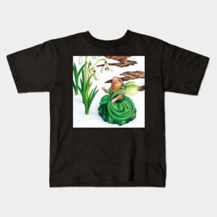Mouse Fairy & Snowdrops Kids T-Shirt